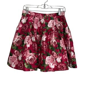 My Michelle Magenta Pink Floral Printed Mini Skirt SIze 9
